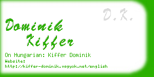 dominik kiffer business card